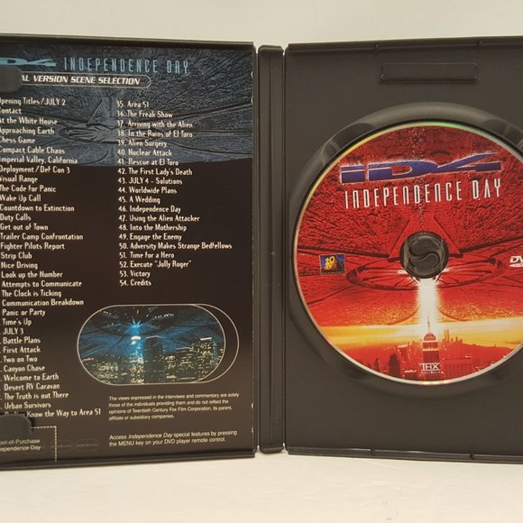 INDEPENDENCE DAY DVD Full Screen 2000 USED - Picture 4 of 9